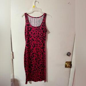 💚💚💚 pink and Black Animal Print Top